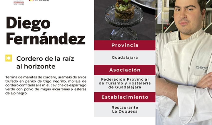 Diego Fern�ndez representar� a Guadalajara en el III Campeonato Oficial Hosteler�a de Espa�a - Tapas y Pinchos
