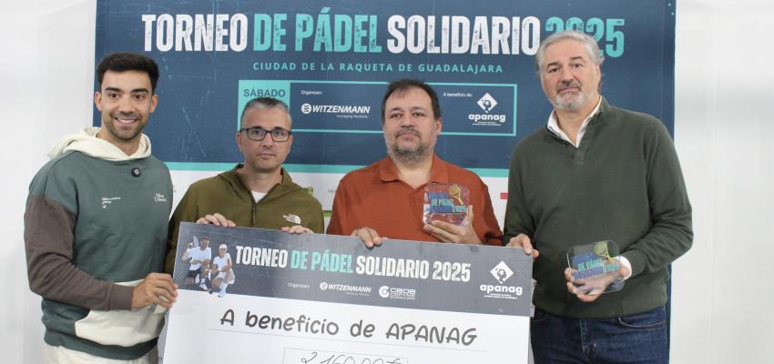 �xito de participaci�n en el torneo de p�del solidario de Witzenmann y CEOE-CEPYME Guadalajara a beneficio de APANAG con 108 deportistas