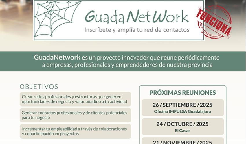 GuadaNetWork programa tres nuevos encuentros para el �ltimo cuatrimestre de 2025, con el objetivo de seguir conectando empresas