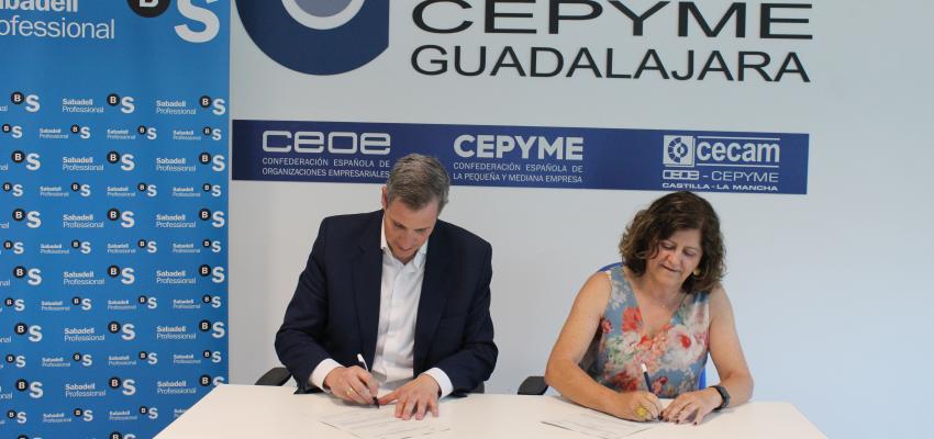 CEOE-CEPYME Guadalajara y banco Sabadell renuevan su convenio de colaboraci�n
