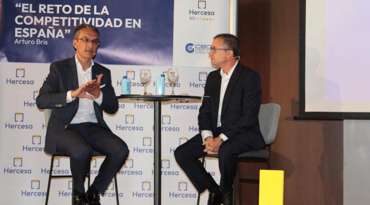 Cerca de 200 personas asisten a la charla-coloquio de Arturo Bris organizada por Hercesa y CEOE-CEPYME Guadalajara
