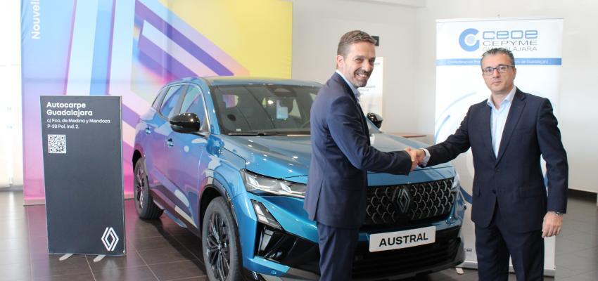 CEOE-CEPYME Guadalajara renueva su convenio con Renault-Autocarpe para ofrecer condiciones exclusivas a sus asociados