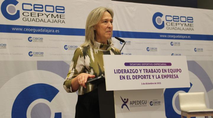 Gemma Mengual re�ne en un desayuno deportivo empresarial de la Asociaci�n provincial de Empresas del Deporte de Guadalajara (APEDEGU) a cerca de 200 personas