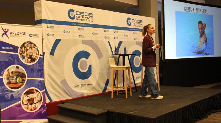 Gemma Mengual re�ne en un desayuno deportivo empresarial de la Asociaci�n provincial de Empresas del Deporte de Guadalajara (APEDEGU) a cerca de 200 personas