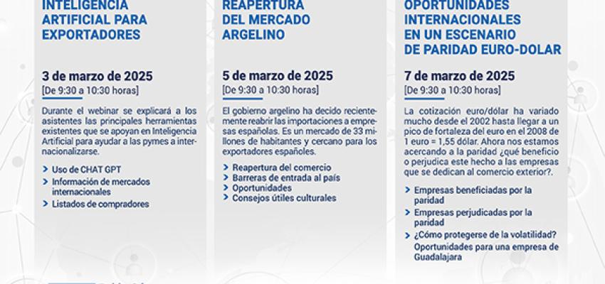 CEOE-CEPYME Guadalajara organiza un nuevo ciclo de jornadas de comercio exterior en el mes de marzo