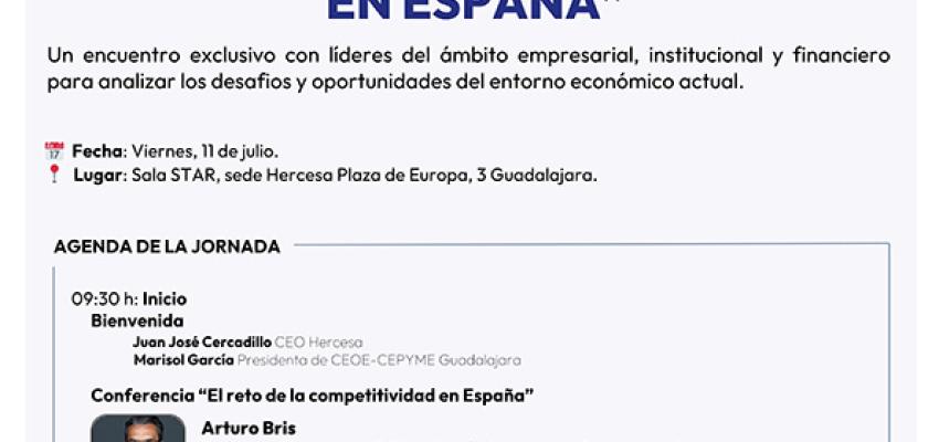 Arturo Bris protagonista de la charla-coloquio organizada por Hercesa y CEOE-CEPYME Guadalajara