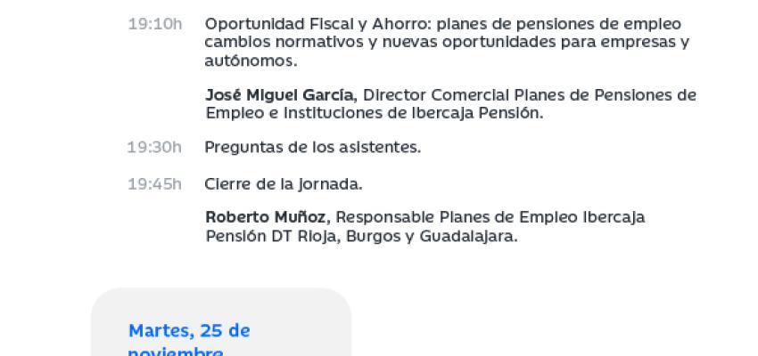 CEOE-CEPYME Guadalajara participar� en la jornada que Ibercaja ha organizado bajo el t�tulo Optimiza el futuro financiero de tu empresa