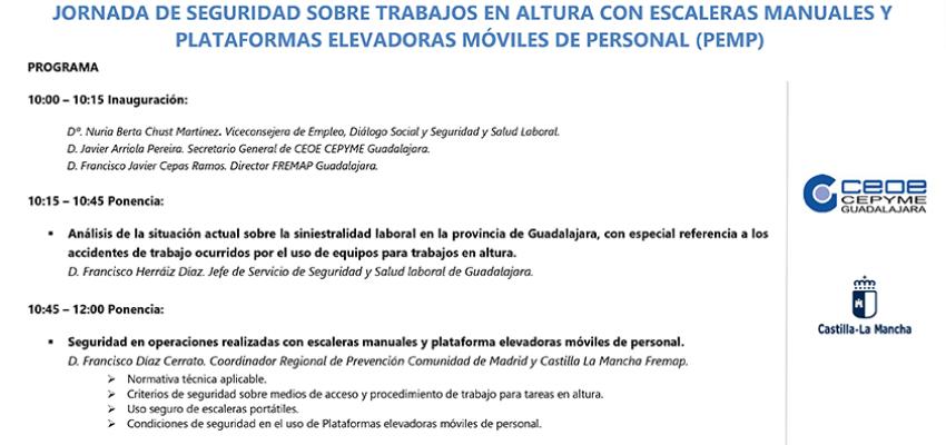 Nueva jornada sobre la seguridad sobre trabajos en altura con escaleras manuales y plataformas elevadoras m�viles de personal