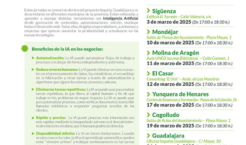 La inteligencia artificial llega a la provincia de la mano de Impulsa Guadalajara 