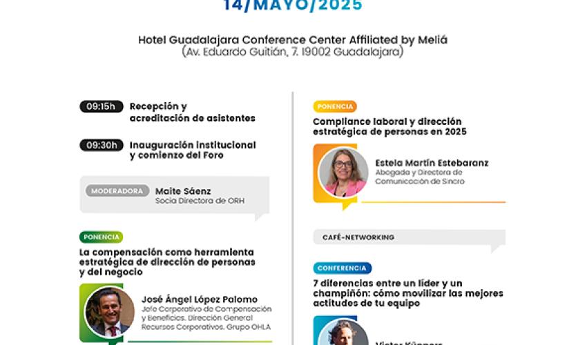 El foro de Recursos Humanos de la provincia de Guadalajara celebra su 19� edici�n el pr�ximo 14 de mayo