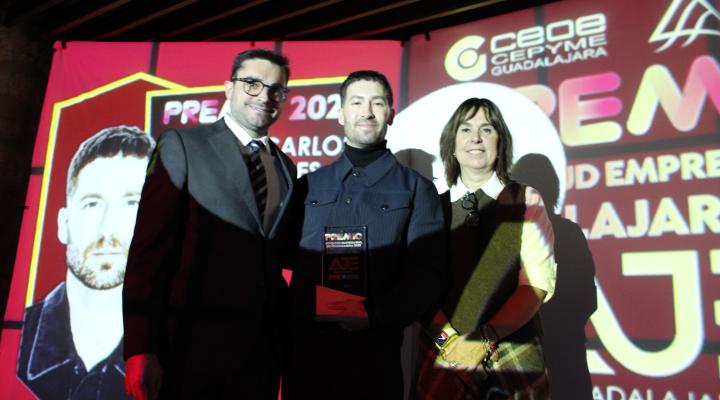 Juan Carlos Pajares, recoge el Premio Juventud Empresarial 2025 en los premios AJE Guadalajara 