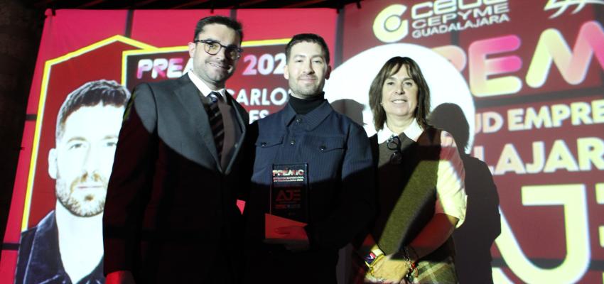 Juan Carlos Pajares, recoge el Premio Juventud Empresarial 2025 en los premios AJE Guadalajara 