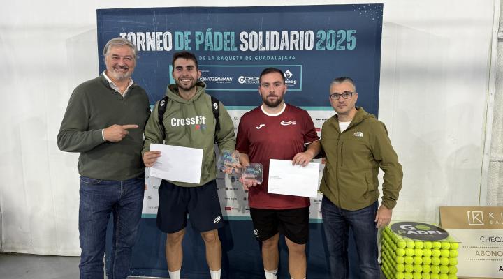 �xito de participaci�n en el torneo de p�del solidario de Witzenmann y CEOE-CEPYME Guadalajara a beneficio de APANAG con 108 deportistas