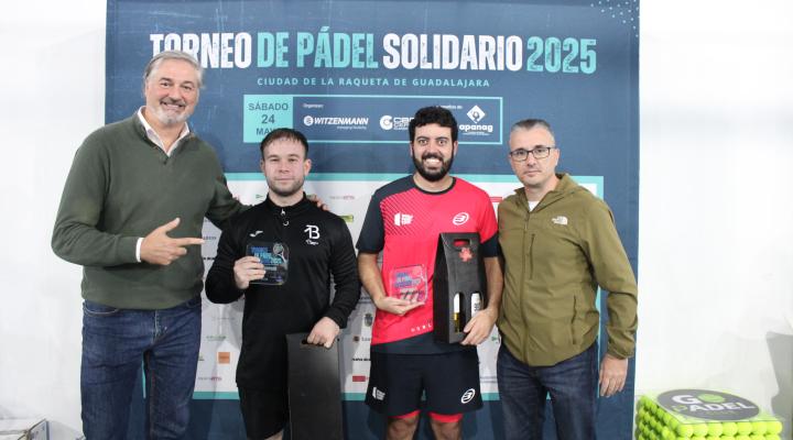 �xito de participaci�n en el torneo de p�del solidario de Witzenmann y CEOE-CEPYME Guadalajara a beneficio de APANAG con 108 deportistas