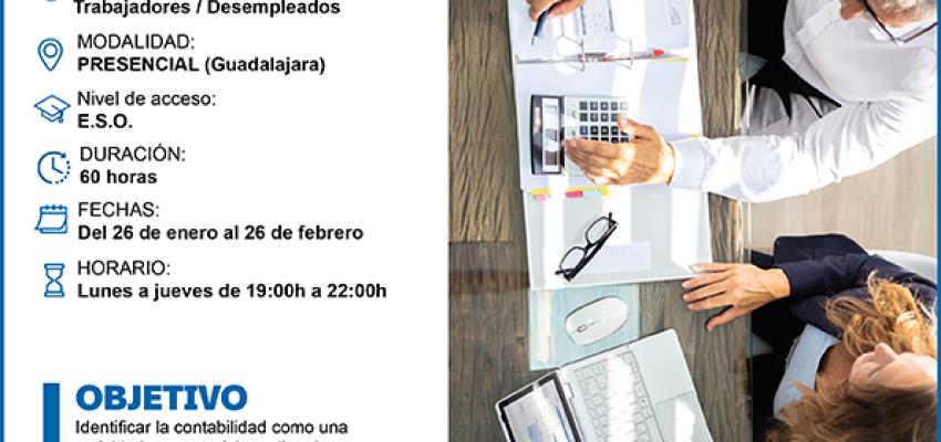 �ltimas plazas para el curso gratuito de contabilidad b�sica de CEOE-CEPYME Guadalajara