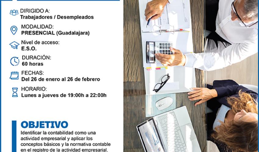�ltimas plazas para el curso gratuito de contabilidad b�sica de CEOE-CEPYME Guadalajara