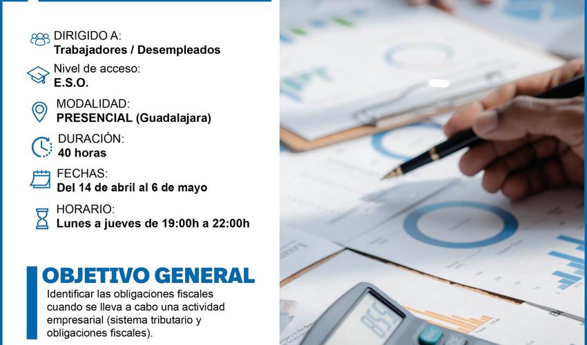 Abiertas las inscripciones para el curso gratuito de gesti�n fiscal de la empresa de CEOE-CEPYME Guadalajara