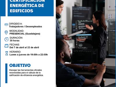 Abierto el plazo de inscripci�n para el curso gratuito de Software de aplicaci�n en la certificaci�n energ�tica de edificios de CEOE-CEPYME Guadalajara