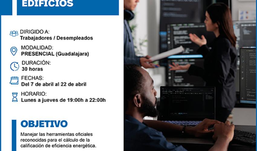 Abierto el plazo de inscripci�n para el curso gratuito de Software de aplicaci�n en la certificaci�n energ�tica de edificios de CEOE-CEPYME Guadalajara