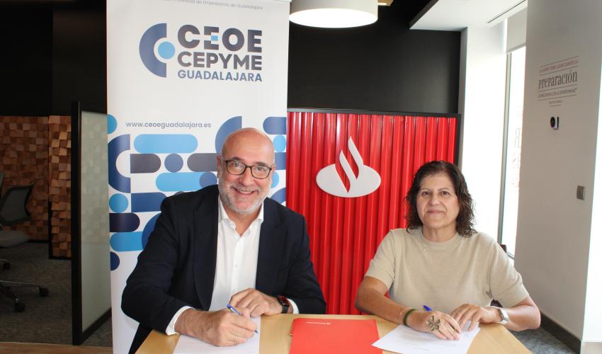 Banco Santander y CEOE-CEPYME Guadalajara refuerzan su colaboraci�n para apoyar a empresas y aut�nomos