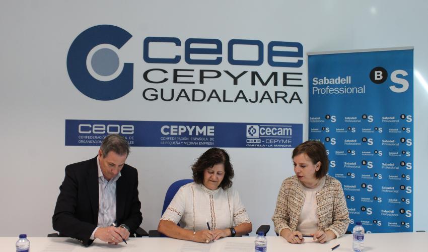 CEOE-CEPYME Guadalajara y Banco Sabadell refuerzan su colaboraci�n para impulsar la competitividad de las empresas de la provincia