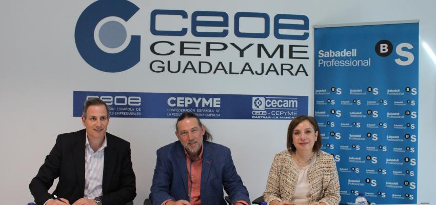 La Asociaci�n provincial de Empresas de Limpieza de Guadalajara y Banco Sabadell firman un convenio de colaboraci�n