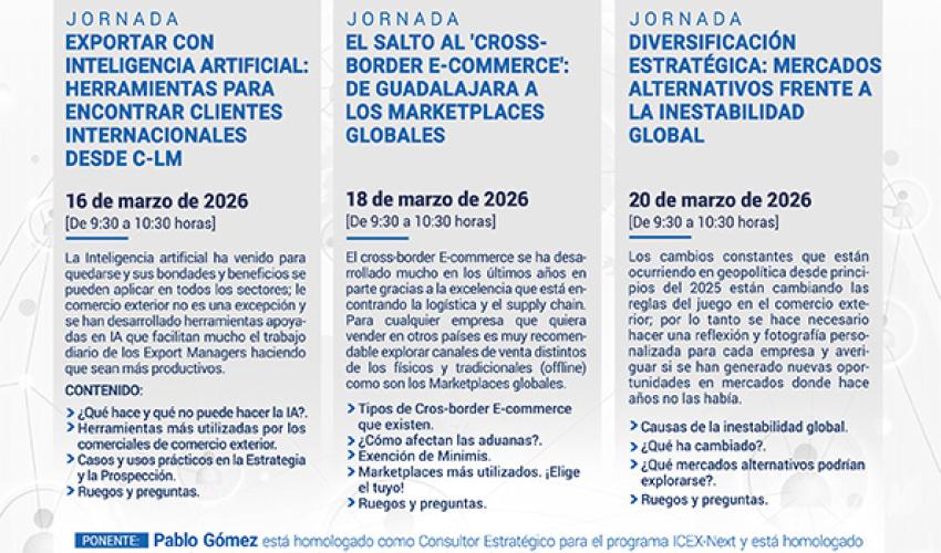 CEOE-CEPYME Guadalajara impulsa un nuevo ciclo de jornadas virtuales sobre internacionalizaci�n empresarial