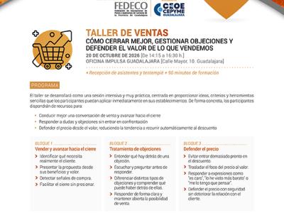 FEDECO organiza un nuevo taller formativo gratuito para el peque�o comercio