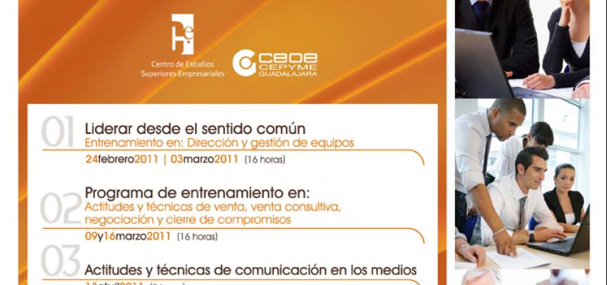 Nuevos cursos del formaci�n del Centro de Estudios Superiores Empresariales de CEOE-CEPYME Guadalajara para 2011