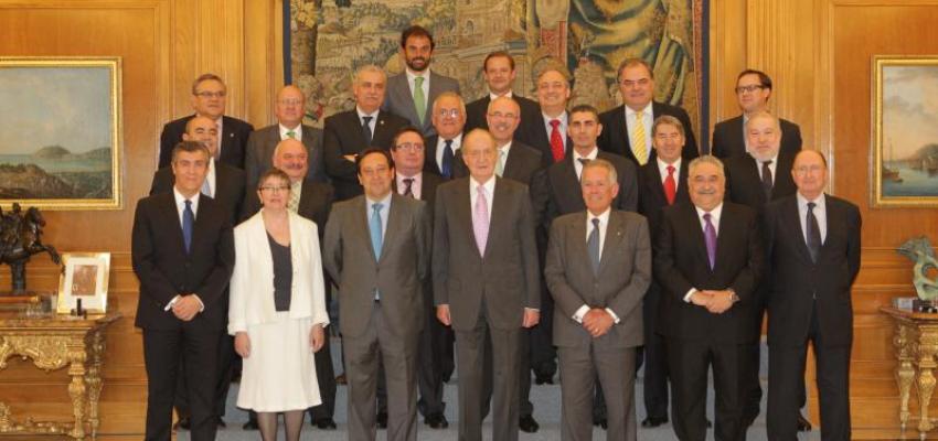 Pedro Hern�ndez Berber�a, presidente de los aut�nomos de Guadalajara, asiste a la recepci�n de CEAT nacional por parte del rey 