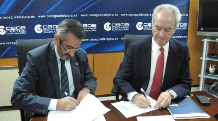 CEOE-CEPYME Guadalajara y la Sociedad de Prevenci�n de Solimat, firman un convenio de colaboraci�n en materia de PRL