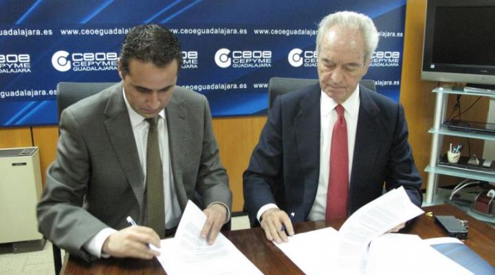 CEOE-CEPYME Guadalajara y la Sociedad de Prevenci�n de Solimat, firman un convenio de colaboraci�n en materia de PRL