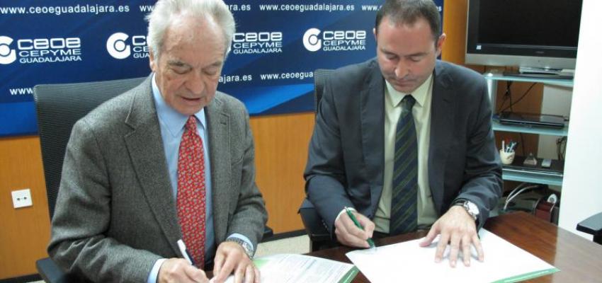 La seguridad y la salud laboral bases del Convenio de colaboraci�n firmado ente CEOE-CEPYME Guadalajara y la Sociedad de Prevenci�n de Fraternidad-Muprespa