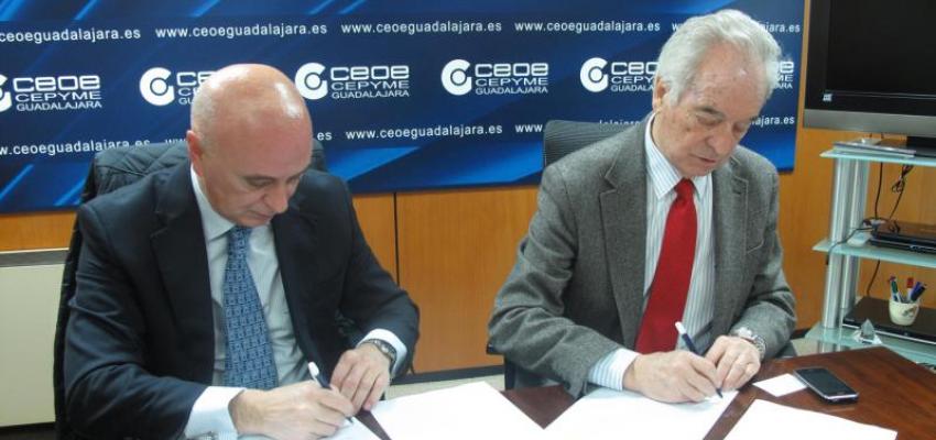 CEOE-CEPYME Guadalajara y CaixaBank firman un convenio para impulsar acciones encaminadas a la mejora de la competitividad de las empresas de Guadalajara