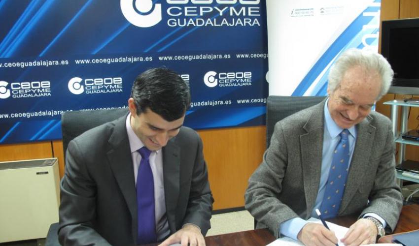 CEOE-CEPYME Guadalajara e Ibermutuamur firman un convenio de colaboraci�n