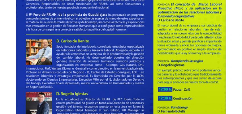 CEOE-CEPYME Guadalajara celebrar� el jueves 16 de abril su 9� Foro de Recursos Humanos de la provincia de Guadalajara