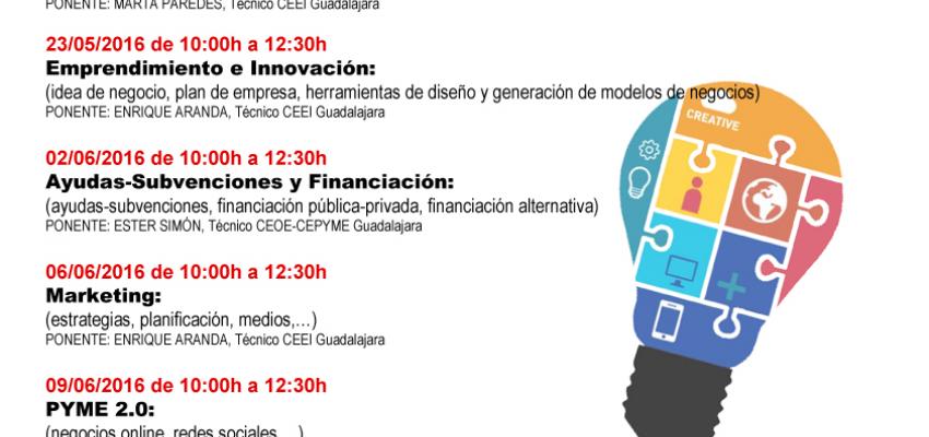 El CEEI de Guadalajara desarrollar� cinco jornadas de emprendimiento y autoempleo en colaboraci�n con el Ayuntamiento de Torrej�n del Rey