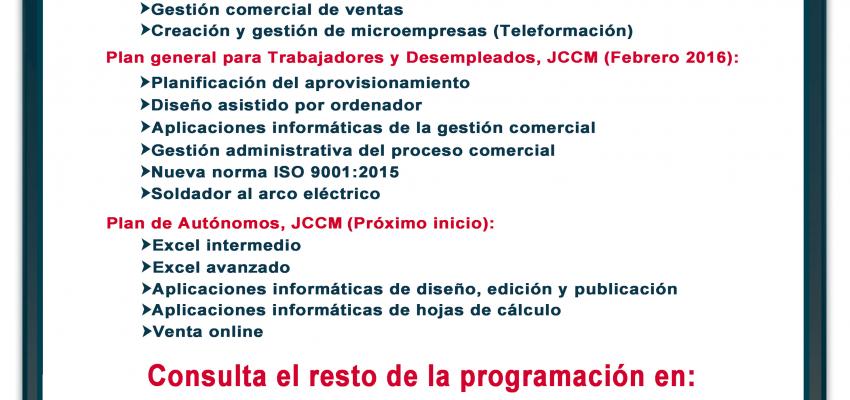 El departamento de Formaci�n de CEOE-CEPYME Guadalajara programa 31 nuevos cursos