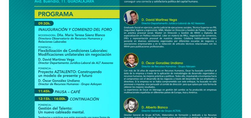 CEOE-CEPYME Guadalajara celebrar� el mi�rcoles 20 de abril su 10� Foro de Recursos Humanos de la provincia de Guadalajara