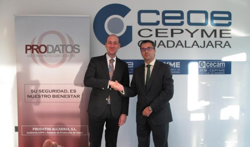 CEOE- CEPYME Guadalajara renueva su convenio con Prodatos Alcarria