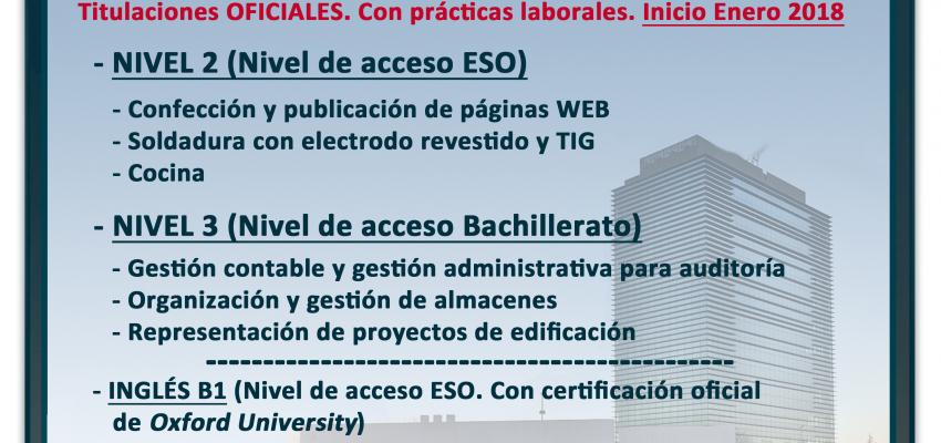 Abierto el plazo de inscripci�n para los cursos gratuitos con certificado de profesionalidad que comenzar�n en enero