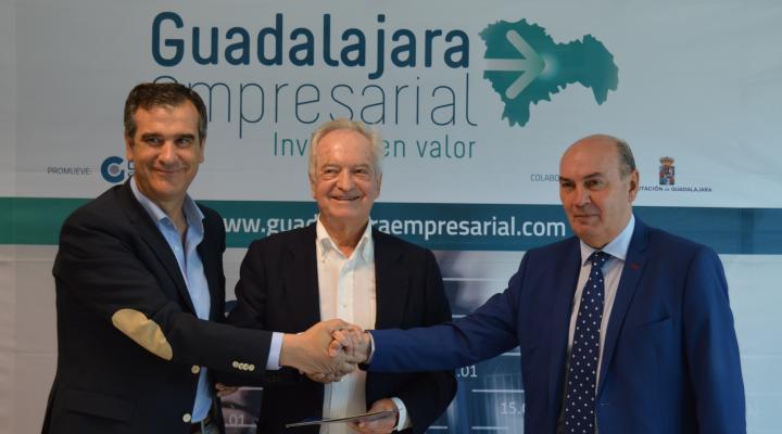 Diputaci�n provincial, Ayuntamiento y CEOE-CEPYME Guadalajara, firman el Convenio del proyecto “Guadalajara Empresarial”