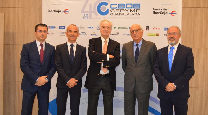 Jos� Luis Aguirre, habla de los retos y las oportunidades que hay por delante en la econom�a espa�ola, en el desayuno empresarial de CEOE-CEPYME Guadalajara