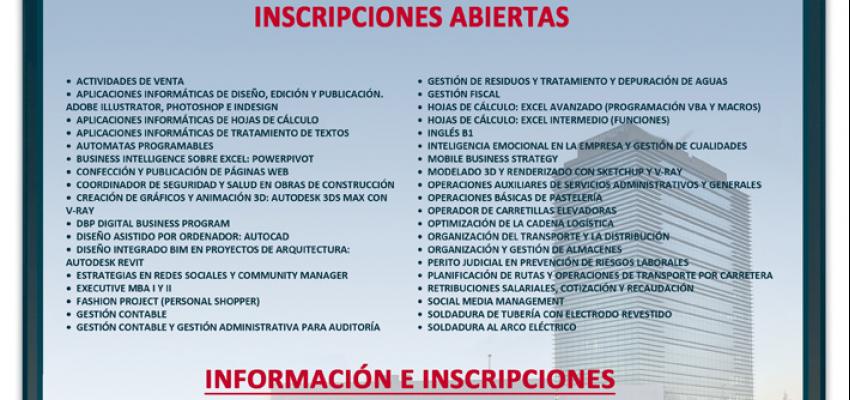 41 nuevos cursos conforman la programaci�n gratuita de CEOE-CEPYME Guadalajara para 2019