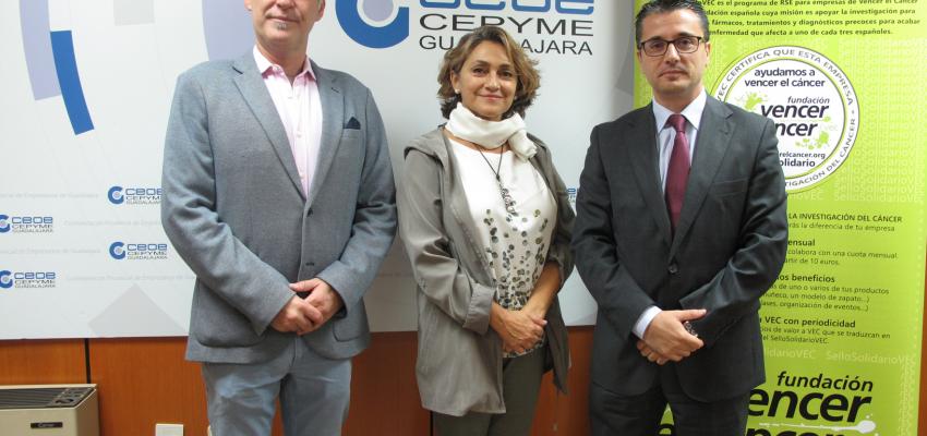 La Fundaci�n Vencer el C�ncer concede a CEOE-CEPYME Guadalajara el SelloSolidarioVEC, por su respaldo en la lucha contra el c�ncer