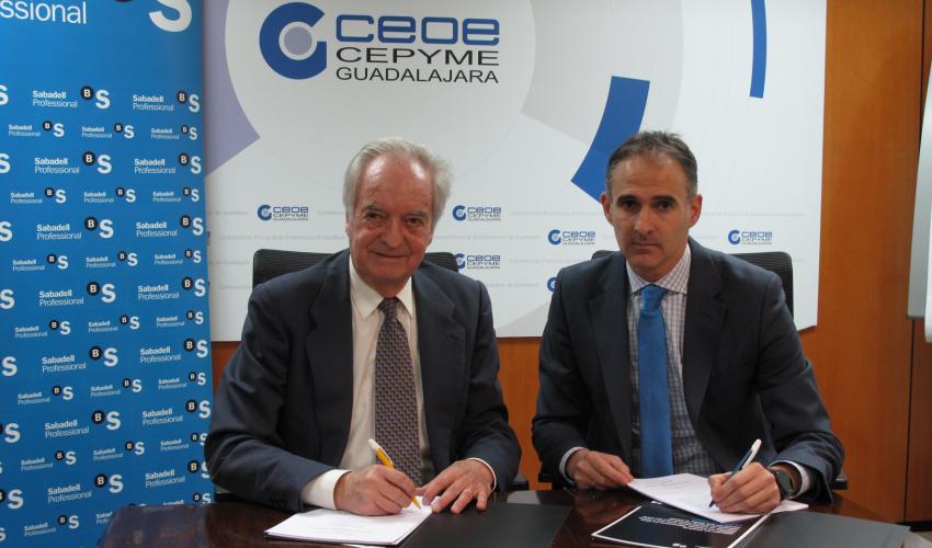 CEOE-CEPYME Guadalajara y Banco Sabadell renuevan su convenio de colaboraci�n
