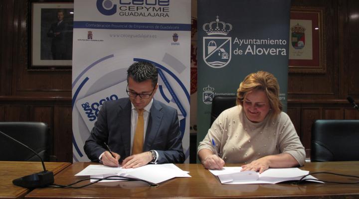 El Ayuntamiento de Alovera se suma al proyecto &#x201Cde Socio a Socio” de CEOE-CEPYME Guadalajara
