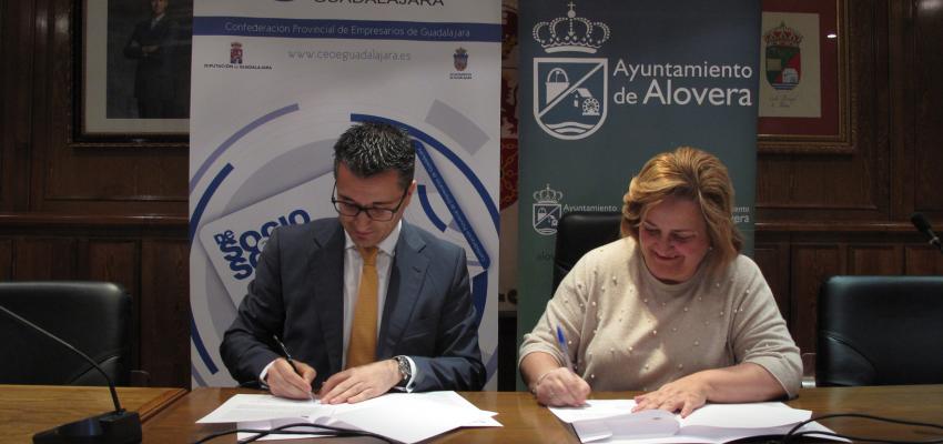 El Ayuntamiento de Alovera se suma al proyecto &#x201Cde Socio a Socio” de CEOE-CEPYME Guadalajara