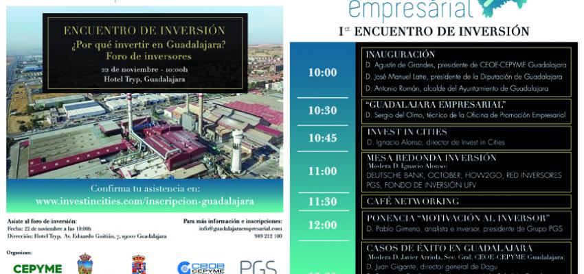 El I encuentro de inversi�n de Guadalajara se celebrar� el pr�ximo 22 de noviembre