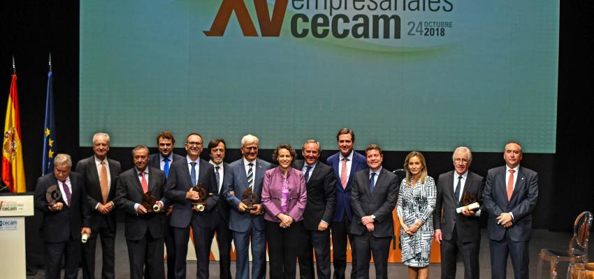CECAM reconoce el papel imprescindible de los empresarios en sus XV premios empresariales